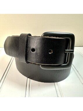 Express Black Belt 31-33” x 1.5 Black Metal Buckle Unisex